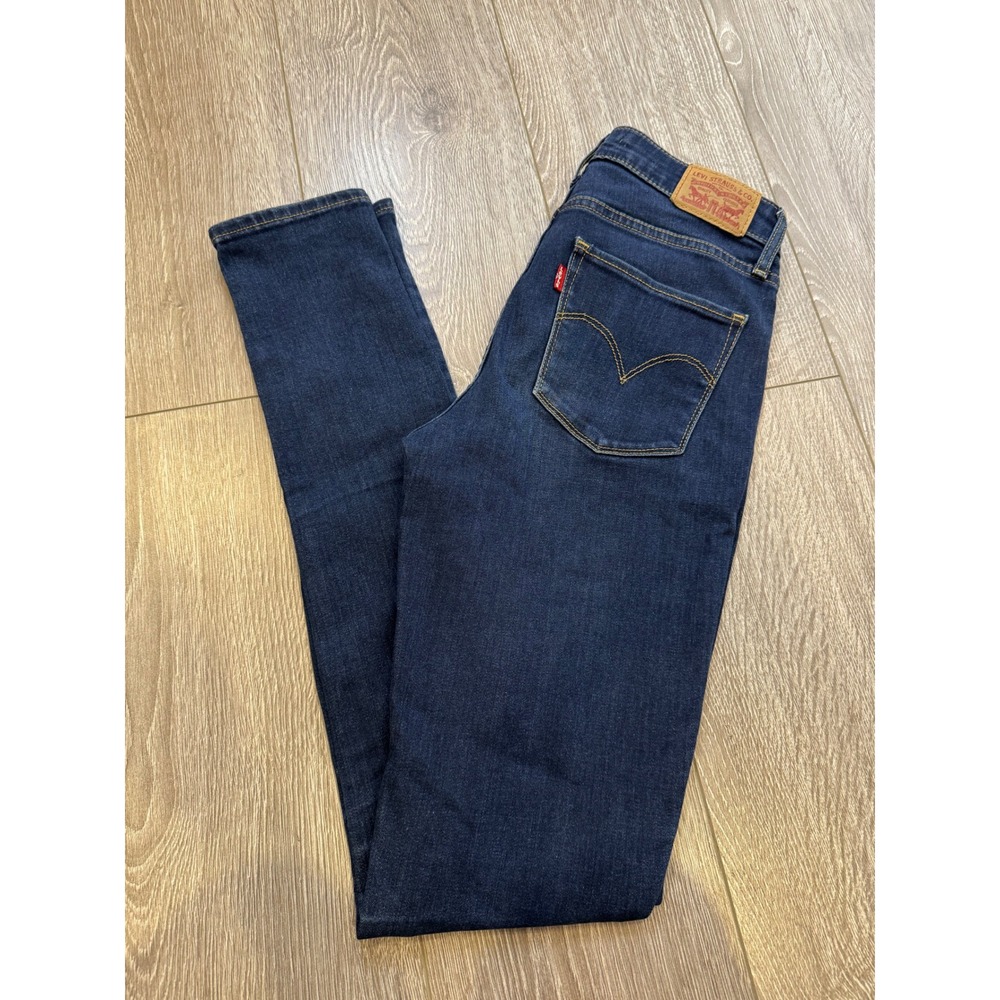Levis 721 High Rise Skinny Womens 27 Dark Wash Indigo Minimalist Y2K Coquette